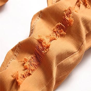 Amazon.co.jp: Pioilj デニムパンツ メンズ 男性オレンジ